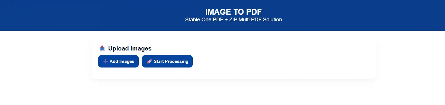 Vicohi Image to PDF Converter Dashboard